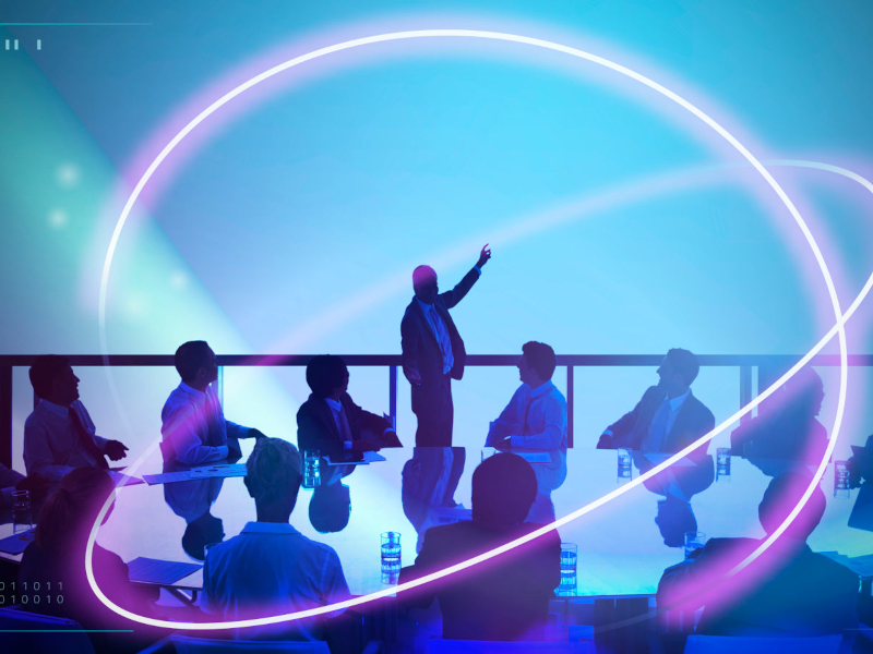 business people at a meeting
